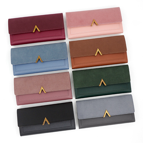 New women's wallet fashion simple women's pu long wallet wallet multi-card slot card bag clutch wholesale