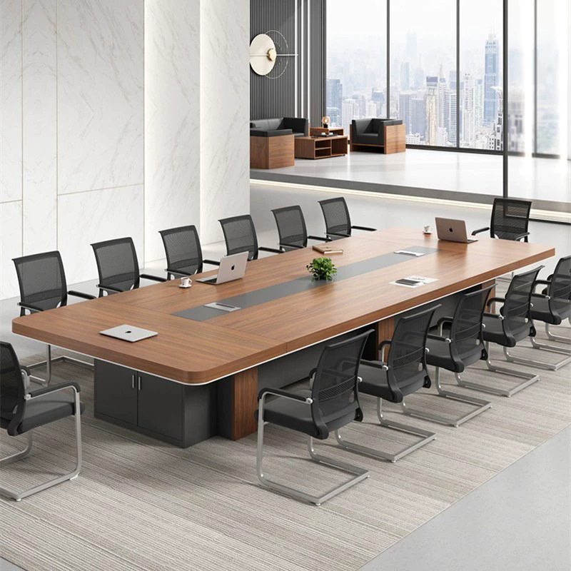 Mesa y silla de reunión simple y moderna, mesa de reunión de oficina multifuncional, mesa larga, mesa de reunión de oficina grande