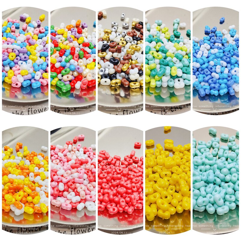 Solid color peanut glass rice beads loose beads 3x 6mm handmade diy beaded material bracelet necklace earrings jewelry accessories Solid color peanut glass rice beads loose beads 3x 6mm handmade diy beaded material bracelet necklace earrings jewelry accessories