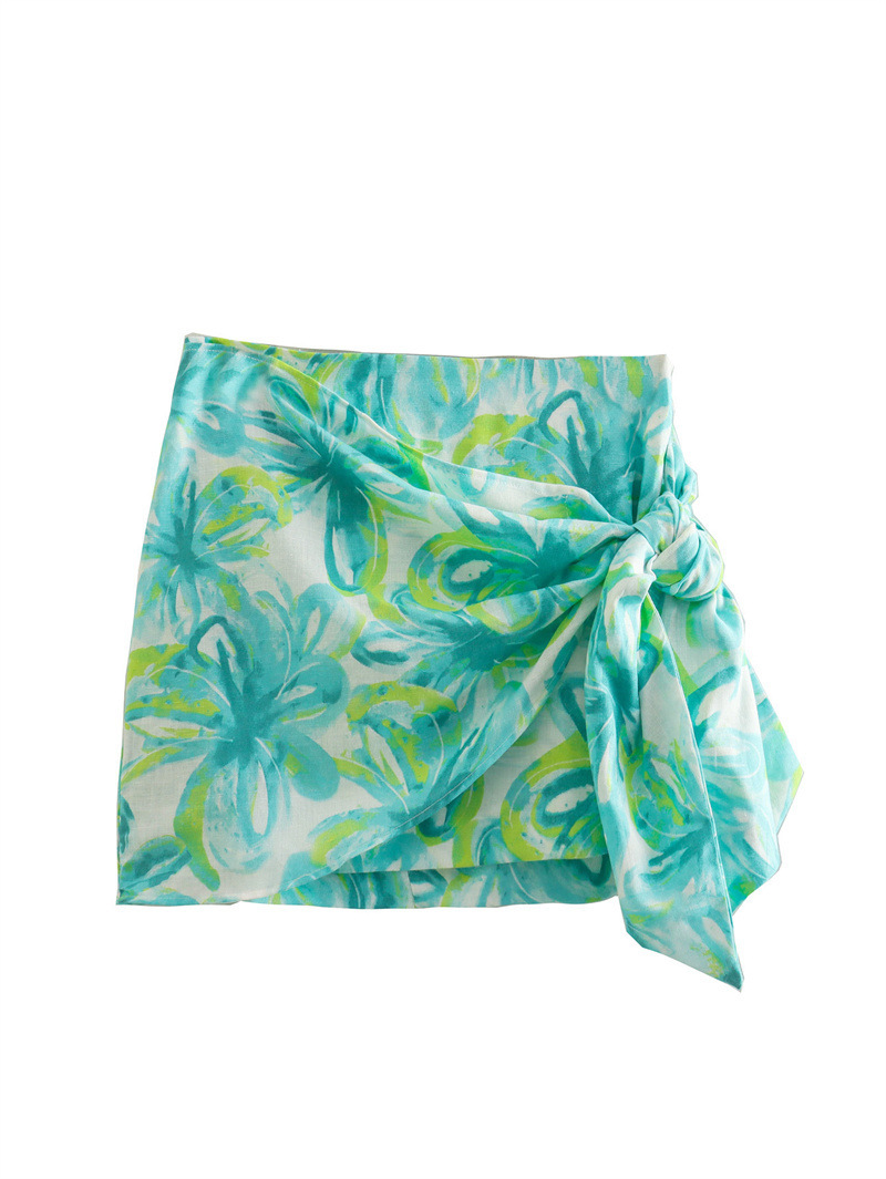 Falda de vacaciones estilo tropical
