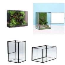 创意透明多肉花盆长方简约迷你玻璃花房苔藓手工diy微景观生态瓶
