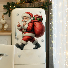 圣诞老人墙贴圣诞节客厅派对狂欢装饰品门窗墙壁场景遮丑花环贴纸