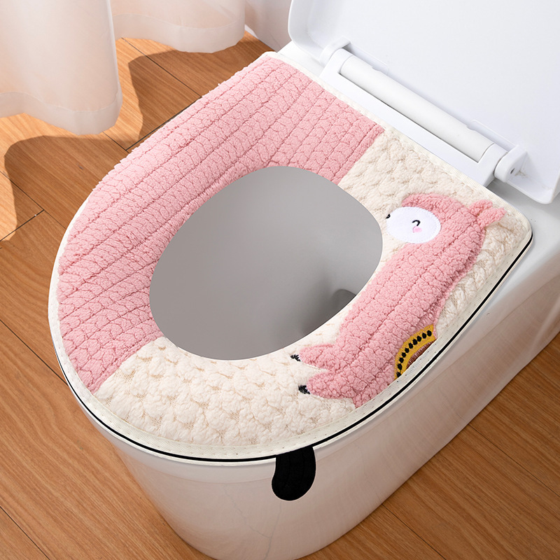 便器マット便器カバー2024年アニメニット超厚いぬいぐるみ便器マット柔らかい肌の携帯便器|undefined
