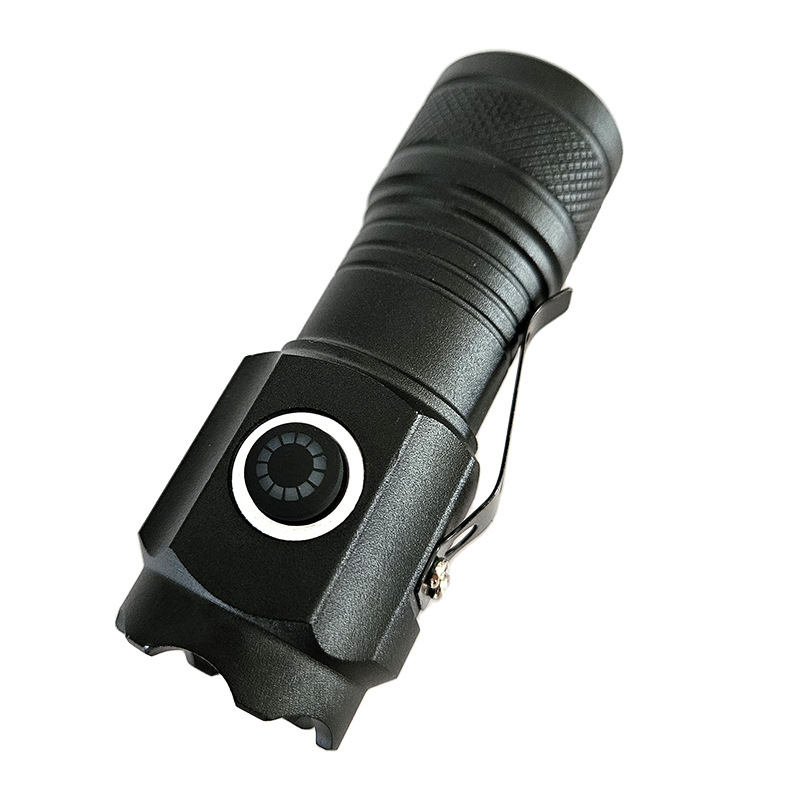 Rumen brillante nueva linterna de 3 ojos de aluminio mini portátil al aire libre pequeña linterna gorra de carga 3 lámparas