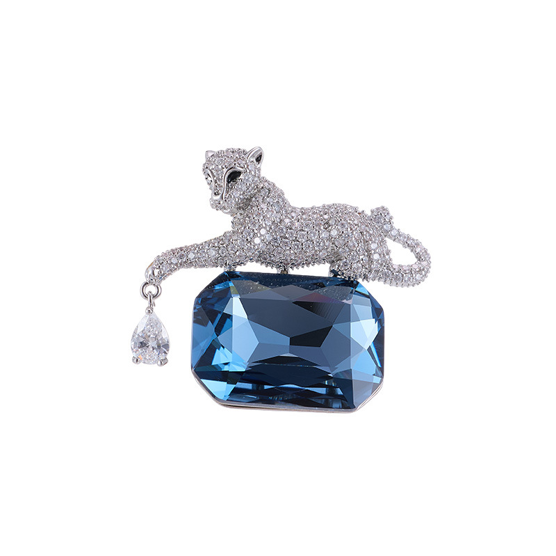 Exquisite Crystal Leopard Brooch Fashion Accessory For Men Women_voghion.com