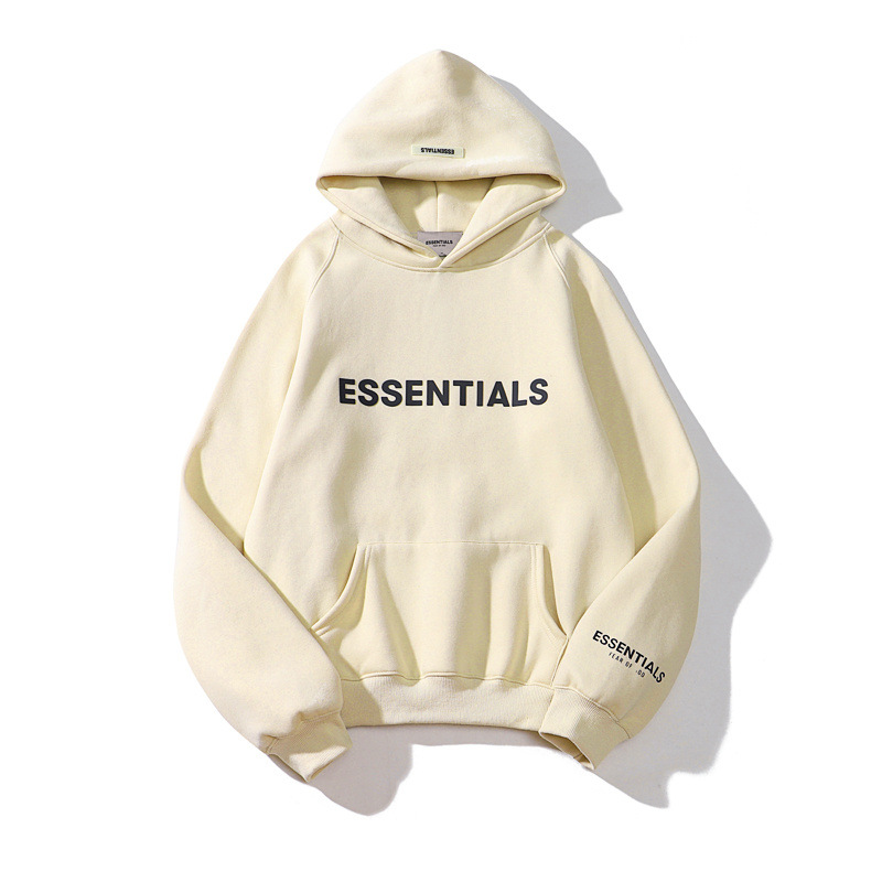 FOG ESSENTIALS letras de silicona estereoscópica hombres y mujeres americanos camisa con sudadera con sudadera con sudadera image 16