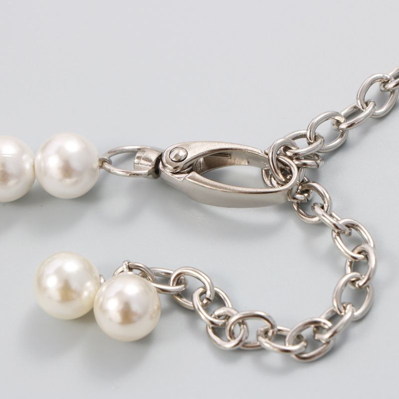 Riñonera pequeña compacta de doble propósito con cadena de perlas y diamantes de imitación para verano, bolso de mensajero de moda, cinturón para cambiar de lápiz labial para mujer_voghion.com