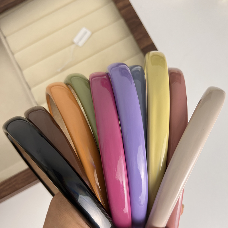 Plastic Material Fashion Solid Color Plastic Hair Band