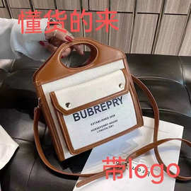 2025秋冬新款Bur手提一件代发批发跨境帆布包斜挎单肩时尚女包