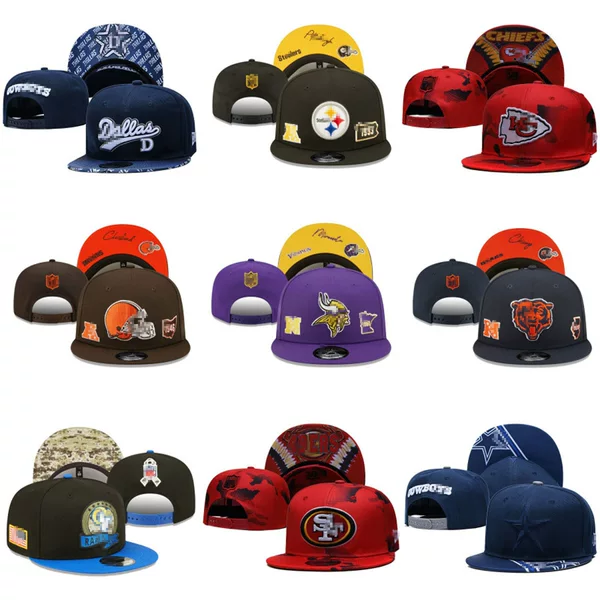 Korean Version of the Nfl Falcons Saints Team Sun Hat, Embroidered Outdoor Sun Protection Flat-Brimmed Hat for Men and Women