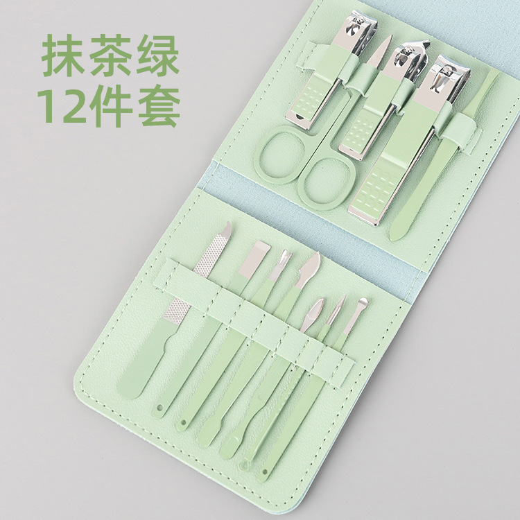 現物黒12点セット爪切りセットマニキュア道具セット家庭用爪切りセット|undefined