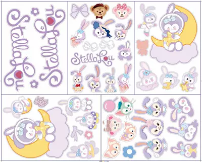 Body sticker: car stickers a generation of - combination-k-purple-rabbit-set