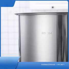 304不锈钢储水桶 商用带盖汤桶大容量加厚大汤锅双耳高身圆桶油桶