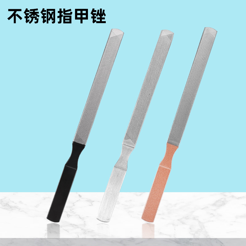 不鏽鋼金屬挫條 美甲打磨條批發 雙面搓指甲修型工具美甲搓條