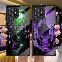 创意A90保护套S24万圣节钢化玻璃手机壳A54适用A16三星S25ULTRA