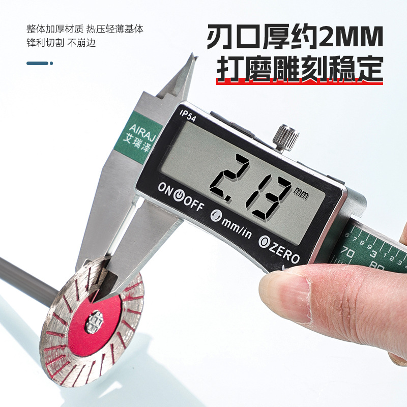 herramienta de pulido de piedra y jade de corte en seco de 4 cm de espesor corrugado con mango de molino eléctrico de corte