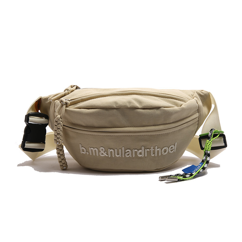 Bolsa de lona para mujeres 2025, nuevo estilo coreano de bolso de mochila deportiva casual popular, bolso de pecho de fuego, bolso de cintura de alta calidad