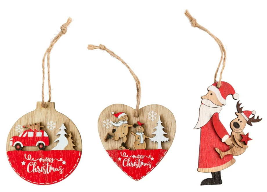 21 Новые рождественские украшения креативные красочные деревянные куклы костюм украшения Рождественская елка кулон оптом