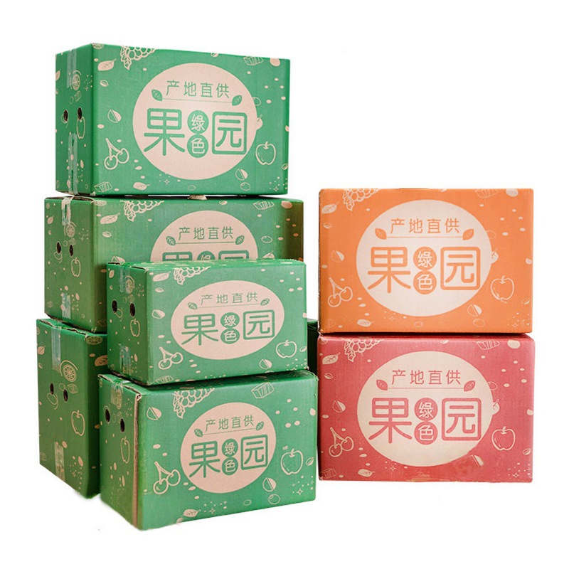 水果纸箱通用3/5/10斤装快递邮政物流包装盒苹果水果纸箱现货批发