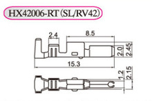 红星接插件RV42连接器SL-RT连带端子簧片HX42006-RT磷铜4500只/盘