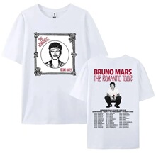 Bruno Mars The Romantic Tour 2026 T-shirt Summer Short Sleev