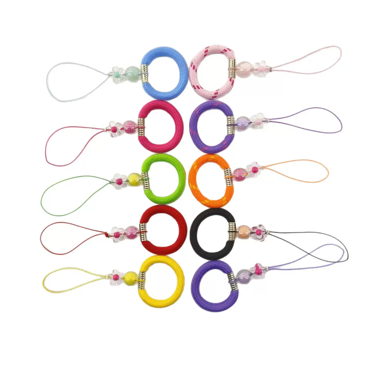 手机挂绳短款挂饰指扣环u盘防丢挂件精致ins绳圈挂链车钥匙扣