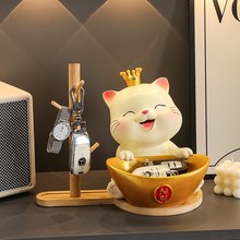 猫入户钥匙收纳玄关摆件门口鞋柜客厅家居装饰品乔迁新居礼品