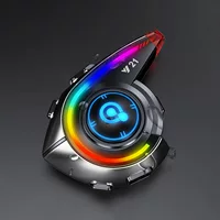 Y21 Водонепроницаемый шлем Bluetooth-гарнитура Мотоциклист Тяжелые басы Стерео RGB Цветной свет SOS Предупреждающий световой сигнал