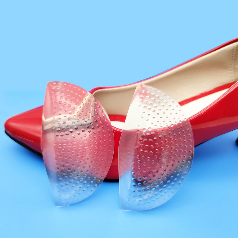 加厚2cm足弓墊 矽膠透明扁平足矯正墊高弓足支撐減震防痛半碼鞋墊