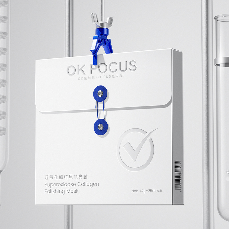 OK FOCUS スーパーオキシダーゼ コラーゲン ポリッシュ フィルム 水分補給、保湿、マイルド、非刺激性、乾燥肌と赤みを改善するフェイシャルマスク|undefined