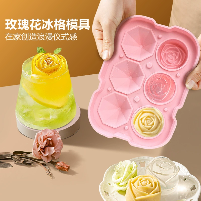 Летние горячие розы со льдом силиконовая ледяная решетка для домашнего обихода