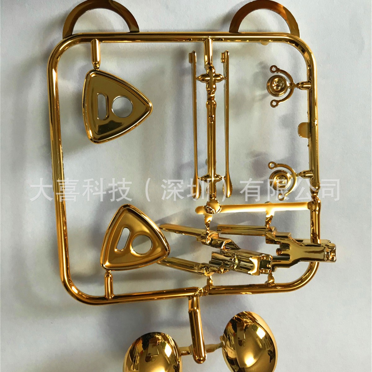 玫瑰金色电镀颜色自选 真空电镀美容仪装饰件 塑料表面处理加工