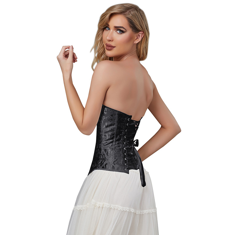 Ventas transfronterizas calientes más tamaño sexy corset damas abdominal delgado corset plástico de hueso de pescado corset mujeres