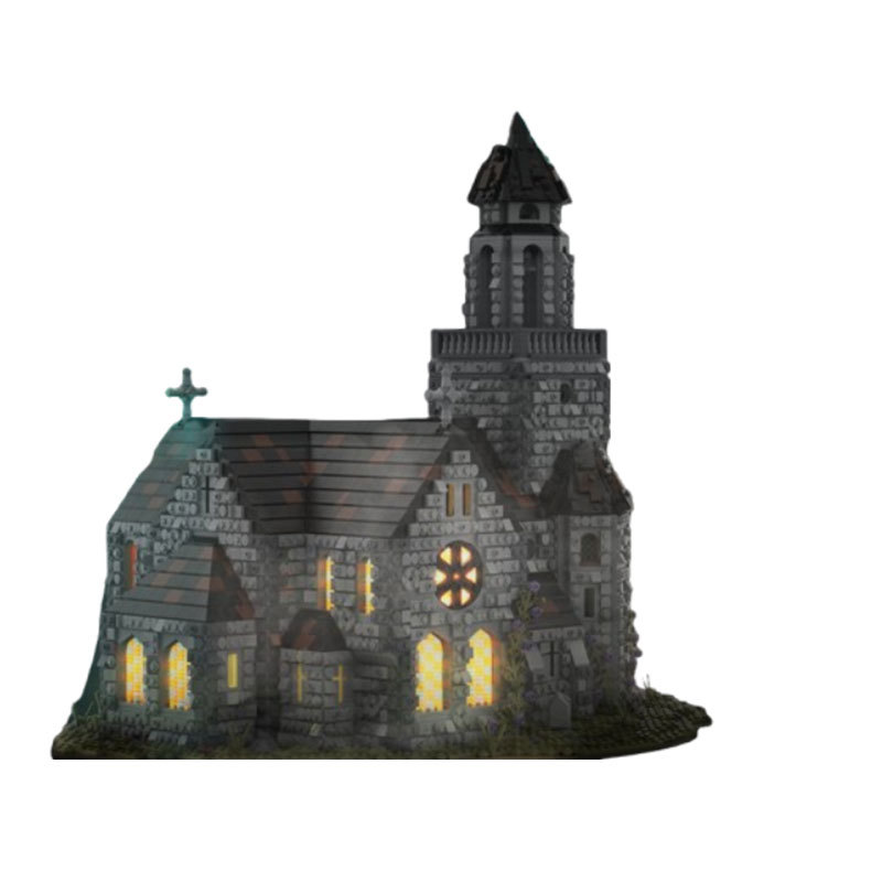 Mittelalterliche Kathedrale Glockenturm Bausteine Burg Set_voghion.com