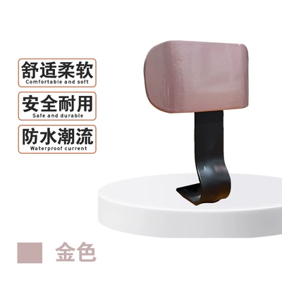 Electric car rear backrest waterproof luxury rear backrest - curved-soft-rose-gold-without-screws-flower-color