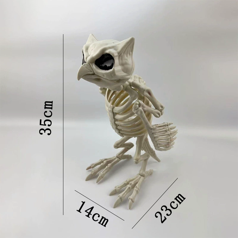 Realistic skeleton, halloween, owl