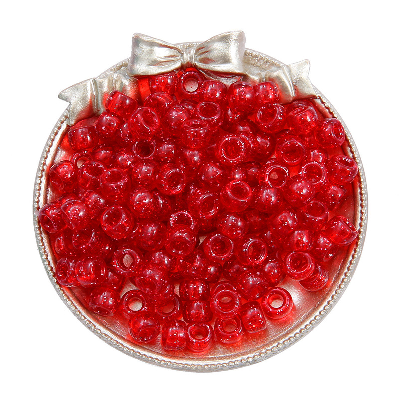 アクリル大穴バレルビーズポニービーズ織り手作り diy ブレスレットプラスチックビーズジュエリーアクセサリービーズルースビーズ|undefined