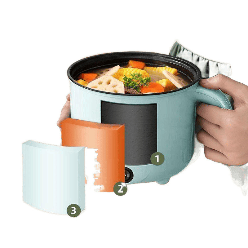 ドイツ蒸しと調理一体型小型電気調理器寮学生鍋家庭用電気中華鍋炊飯器電気鍋多機能|undefined