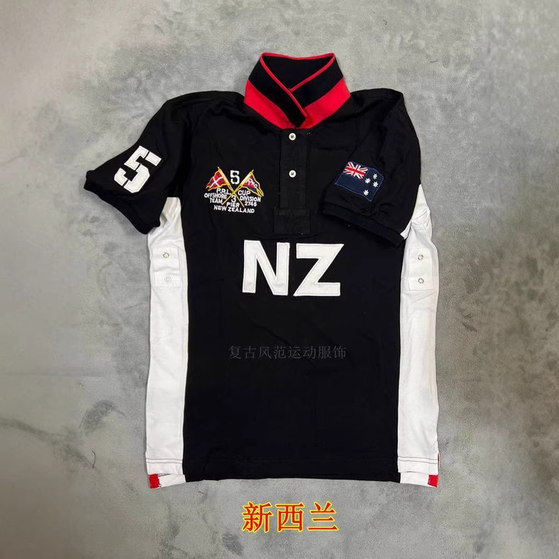 Summer New Hot-Selling Embroidered Malaysia City Style Men's Short-Sleeve Polo Shirt, Pure Cotton Turn-Down Collar Short-Sleeve T-Shirt