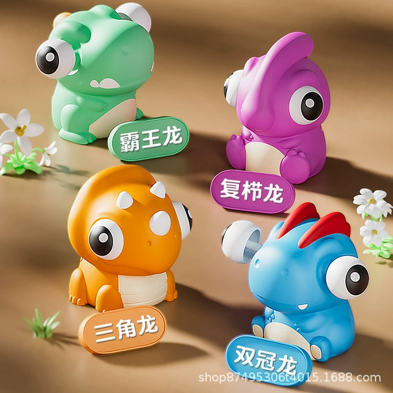 Трансграничная популярная декомпрессионная игрушка, всплывающий динозавр, забавный мультяшный стиль, тираннозавр, трицератопс, настольные украшения
