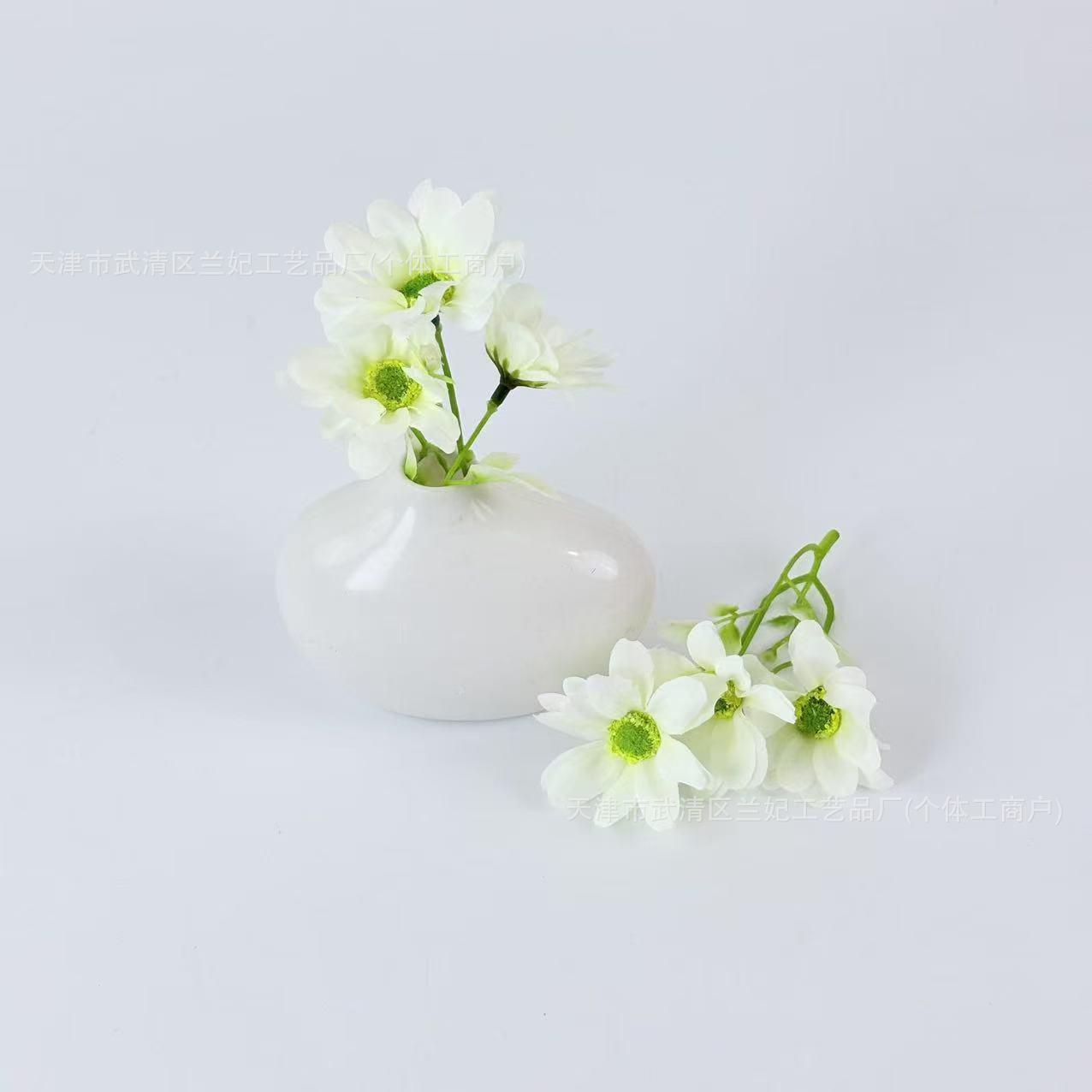 3 horquillas flor lila flor flor artificial accesorios de bricolaje hechos a mano caja de flores caja de regalo con mano horquilla decorativa transfronteriza
