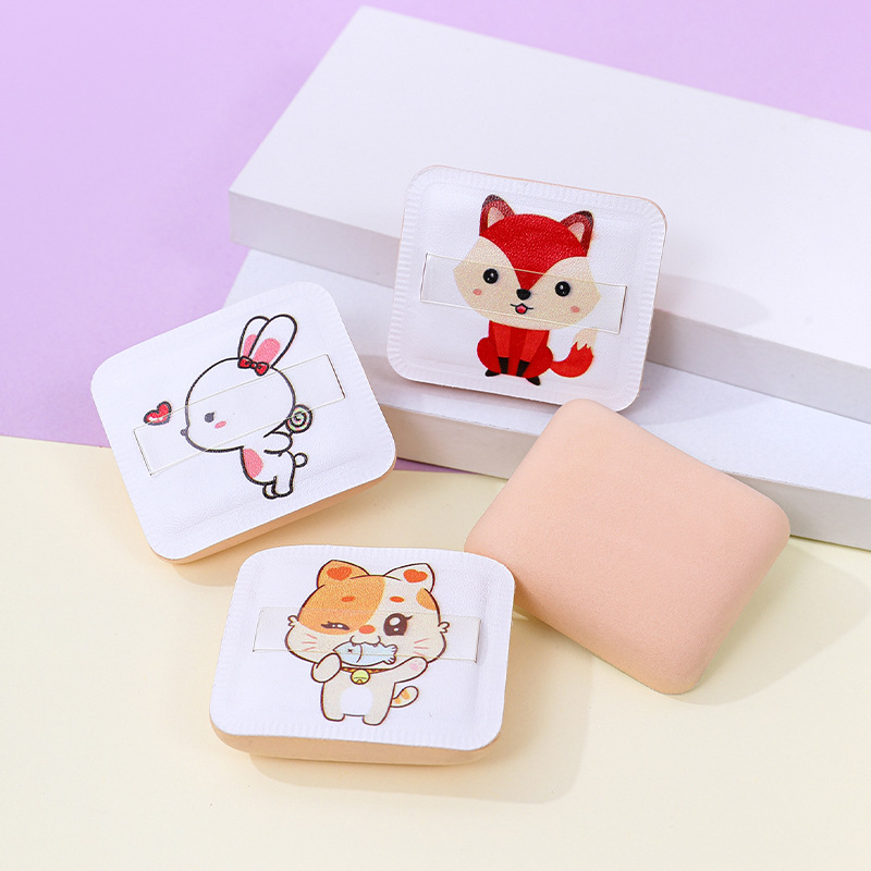 Fábrica personalizada malvavisco soplo de polvo huevo de belleza maquillaje cuadrado esponja de maquillaje cojín de aire logotipo de impresión herramientas de belleza al por mayor
