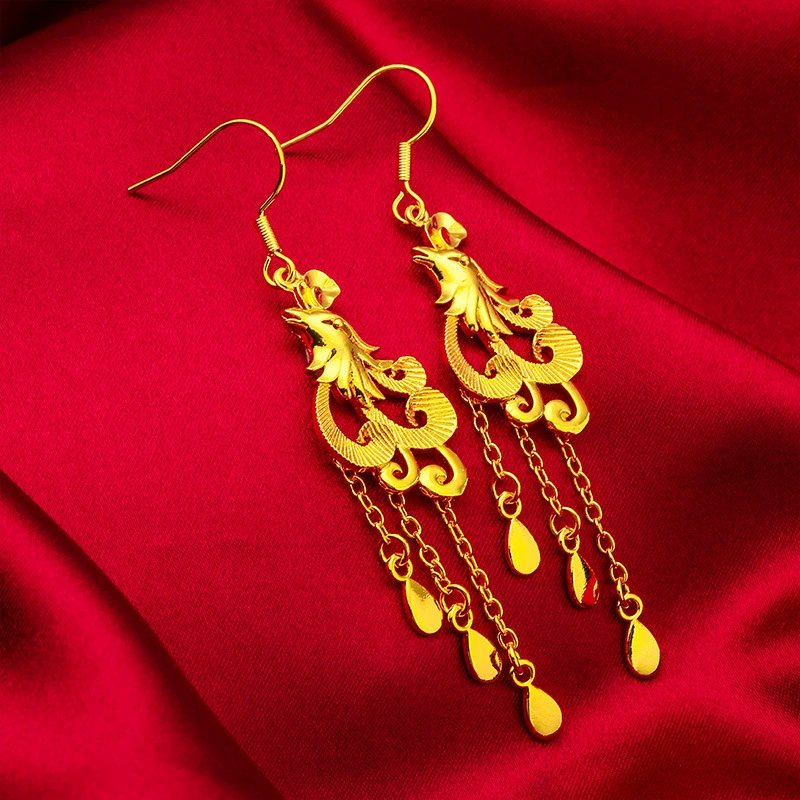Fashionable earrings with tassels, wholesale