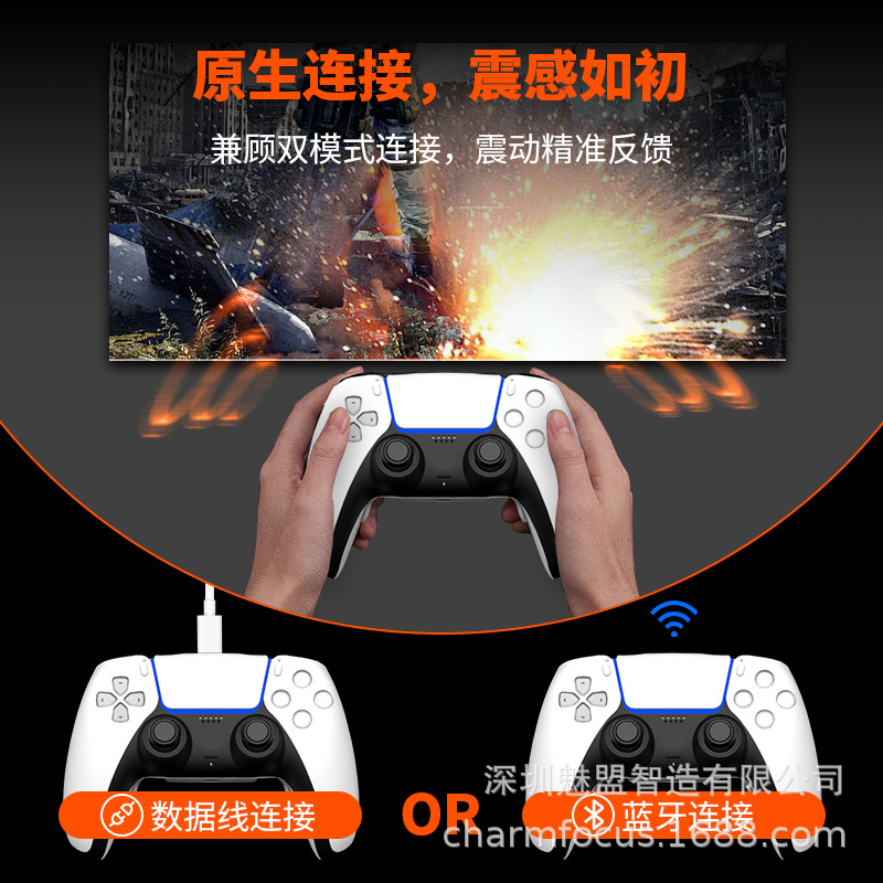 PS5 Elite cuatro teclas traseras antideslizantes bicolor goma suave clip trasero paleta CF-M502Edge controlador CHARMFOCUS