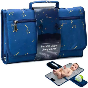 Portable Baby Diaper Changing Pad with Durable Polyester Zipper Closure Easy to Carry Simple and Casual