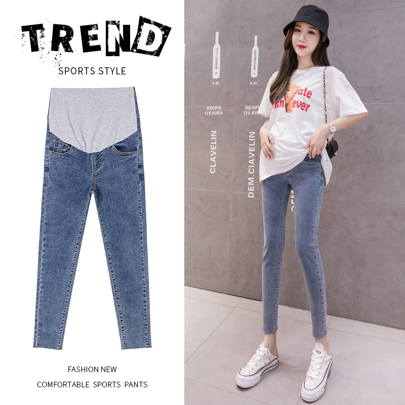 Maternity Pants for Spring and Autumn, Early Pregnancy Leggings, New Autumn Style, Plus-Size Petite Jeans for Autumn