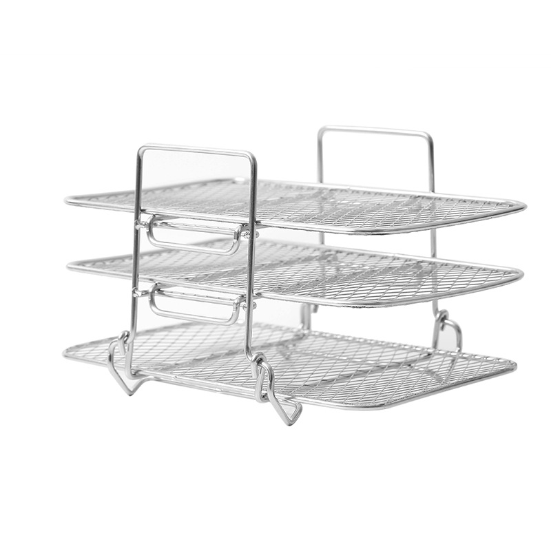 Accesorios de la freidora de aire de tres capas al vapor parrilla rejilla de frutas y verduras deshidratación rack freidora de Aire accessoriesDZ201