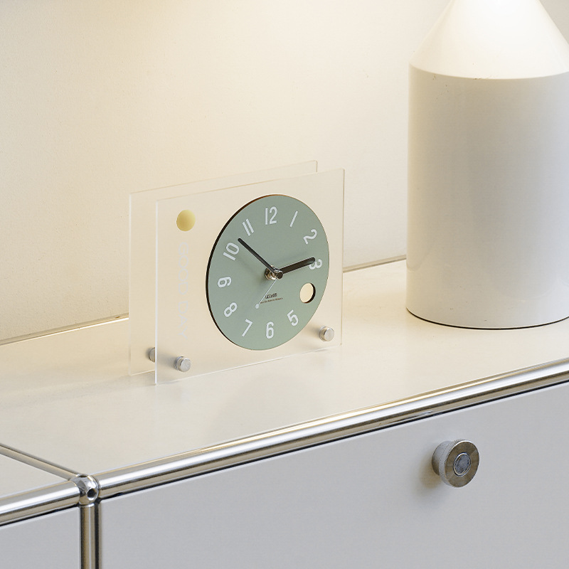 WOZOOM casa casi creativa simple decoración de escritorio dormitorio reloj de escritorio puerta de entrada gabinete de televisión decoración de reloj