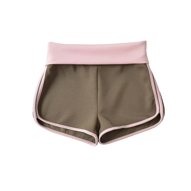 アメリカのギャルは色にぶつかってまっすぐな筒の運動のレジャーの短いタイプの夏の新型のヨガのフィットネスのお尻の広い足の熱いズボンをつなぎます。|undefined