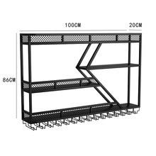 倒挂酒柜灯光架吧台墙壁背景装饰红酒架摆件酒架置物架壁挂酒杯架